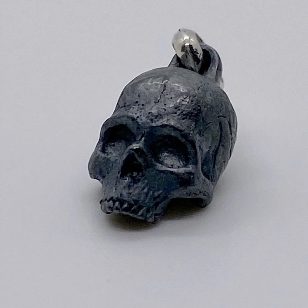 DAVID YURMAN 925 S ~ Silver Carved Skull Amulet Pendant